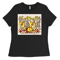Black softball mom Ladies Tee - JahusDesignShop