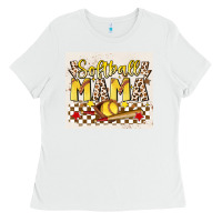 White softball mom Ladies Tee - JahusDesignShop