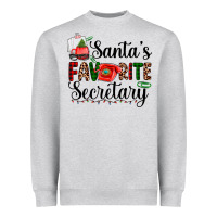 Heather Grey santa's favorite secretary Heavyweight Sweatshirt - AdoDesignShop