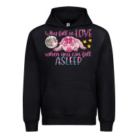 Black why fall in love when you can fall asleep Urban Hoodie - CowGirlArtShop
