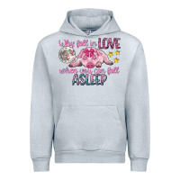 Heather Grey why fall in love when you can fall asleep Urban Hoodie - CowGirlArtShop