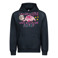 Navy why fall in love when you can fall asleep Urban Hoodie - CowGirlArtShop