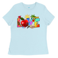 Baby Blue love teacher summer Ladies Tee - RanaPortraitStore