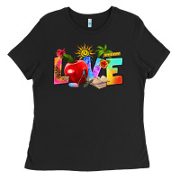 Black love teacher summer Ladies Tee - RanaPortraitStore