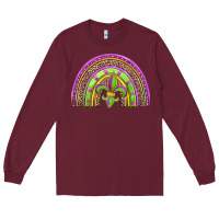 Burgundy mardi gras rainbow Long Sleeve Tee - Jasminsmagicworld