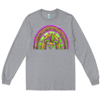 Heather Grey mardi gras rainbow Long Sleeve Tee - Jasminsmagicworld