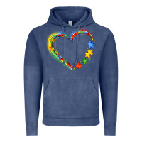 Vintage Denim autism heart Vintage Hoodie - JahusDesignShop