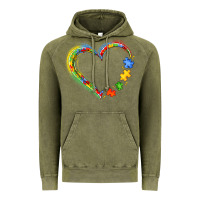 Vintage Olive autism heart Vintage Hoodie - JahusDesignShop