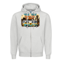 Dove Grey wild wild west Zipper Hoodie - NancyCooperArtShop