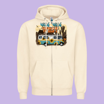 Wild Wild West Zipper Hoodie Designed By Nancycooperartshop