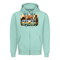 Seafoam wild wild west Zipper Hoodie - NancyCooperArtShop