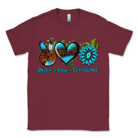 Burgundy peace love  gemstone Classic Tee - AdoDesignShop