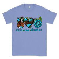 Colony Blue peace love  gemstone Classic Tee - AdoDesignShop