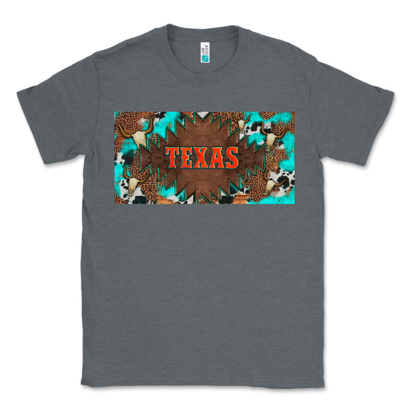 Western Texas And Bullskulls With Turquoise And Leopard Licanse Plate Classic Tee by Artiststas | Teevron