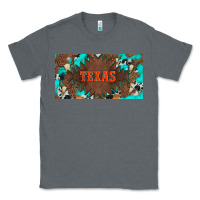 Charcoal Heather western texas and bullskulls with turquoise and leopard licanse plate Classic Tee - Artiststas