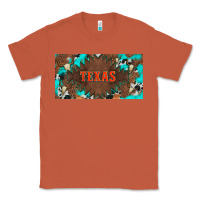 Copper western texas and bullskulls with turquoise and leopard licanse plate Classic Tee - Artiststas