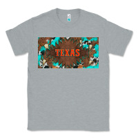 Heather Grey western texas and bullskulls with turquoise and leopard licanse plate Classic Tee - Artiststas