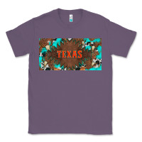 Lavender western texas and bullskulls with turquoise and leopard licanse plate Classic Tee - Artiststas