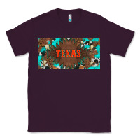 Plum western texas and bullskulls with turquoise and leopard licanse plate Classic Tee - Artiststas