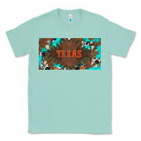 Seafoam western texas and bullskulls with turquoise and leopard licanse plate Classic Tee - Artiststas