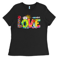Black love nurse summer Ladies Tee - RanaPortraitStore