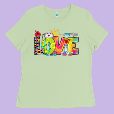 Ladies Tee love nurse summer