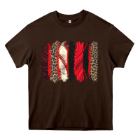 Chocolate Brown baseball brushstroke Heavy Core Tee - Zillion Design Studio