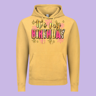 It's My Birthday Vintage Hoodie Designed By Jahusdesignshop