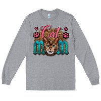 Heather Grey Western Cat Mom Long Sleeve Tee - LillyAllenDesigns