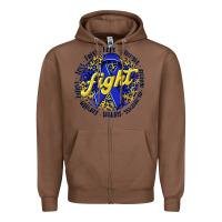 Chestnut fight colorectal cancer Zipper Hoodie - NancyCooperArtShop