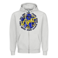 Dove Grey fight colorectal cancer Zipper Hoodie - NancyCooperArtShop
