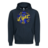 Navy fight colorectal cancer Zipper Hoodie - NancyCooperArtShop