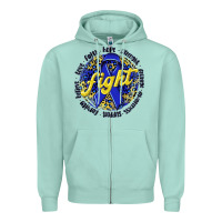 Seafoam fight colorectal cancer Zipper Hoodie - NancyCooperArtShop