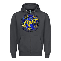 Smoke fight colorectal cancer Zipper Hoodie - NancyCooperArtShop