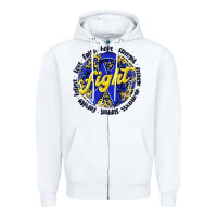 White fight colorectal cancer Zipper Hoodie - NancyCooperArtShop