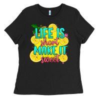 Black life is  make it sweet Ladies Tee - RanaPortraitStore