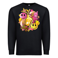 Black retro softball Premium Sweatshirt - Artiststas