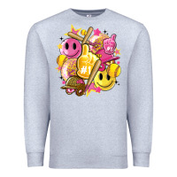 Heather Grey retro softball Premium Sweatshirt - Artiststas