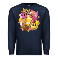 Navy retro softball Premium Sweatshirt - Artiststas