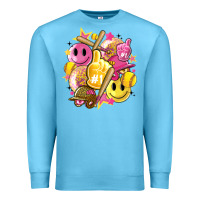Ocean Blue retro softball Premium Sweatshirt - Artiststas