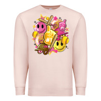 Pale Pink retro softball Premium Sweatshirt - Artiststas