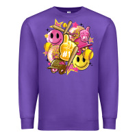 Purple retro softball Premium Sweatshirt - Artiststas