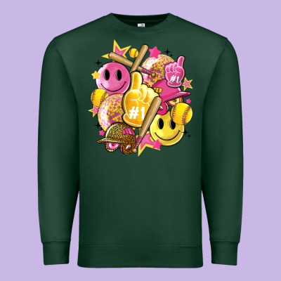 Retro Softball Premium Sweatshirt Designed By Artiststas