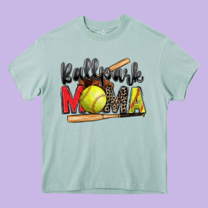 Ballpark Mama Softball Heavy Core Tee Designed By Zillion Design Studio