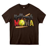 Chocolate Brown ballpark mama softball Heavy Core Tee - Zillion Design Studio