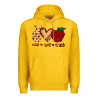 Lemon Peace Love Teach Premium Hoodie - Bettercallsaul