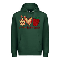 Sports Green Peace Love Teach Premium Hoodie - Bettercallsaul