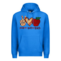True Royal Peace Love Teach Premium Hoodie - Bettercallsaul