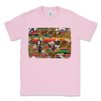 Bubblegum Pink western serape cowhide and leopard background Classic Tee - Artiststas