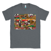 Charcoal Heather western serape cowhide and leopard background Classic Tee - Artiststas